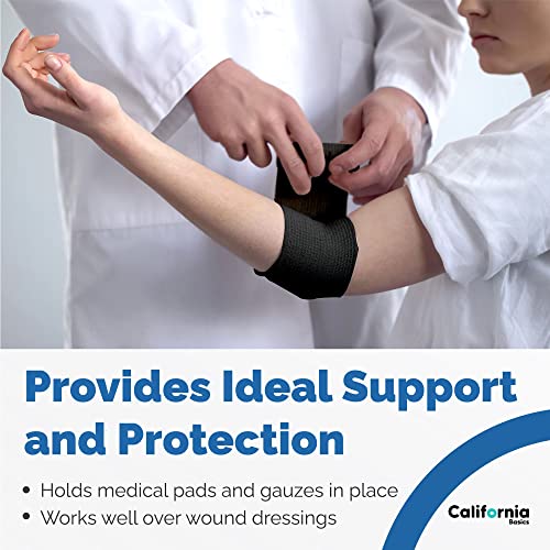 Image of Self-Adhesive Bandage Wrap - Suitable for All Sports - Breathable Athletic Tape for Wrists - Knee and Ankle - Self Adhesive Bandage- 2 Inch- 10 Pack - Black