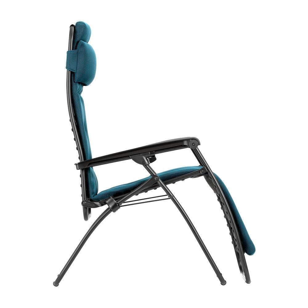 Lafuma - Fauteuil Relax matelassé Zéro Gravité | Fabriqué en FRANCE - Garantie 5 ans - Bleu - Maintien ferme de tout le dos, Matelas grand confort 3 épaisseurs 3D mesh ultra