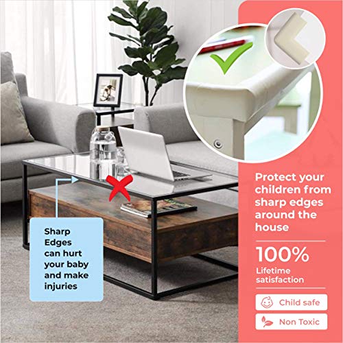 Image of BabySafeHouse 13ft White Edge Guard & 8 Corner Protector + Door Stopper | Extra Long 13ft White Edge Guard, 8 Pre-Taped Corner Guards, Monkey Shape Door Stopper for Baby Proofing & Child Safety