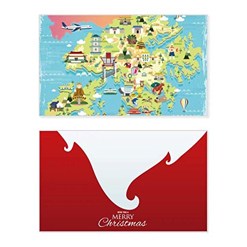 Carte de Noël vintage cadeau pour amoureux de Hong Kong