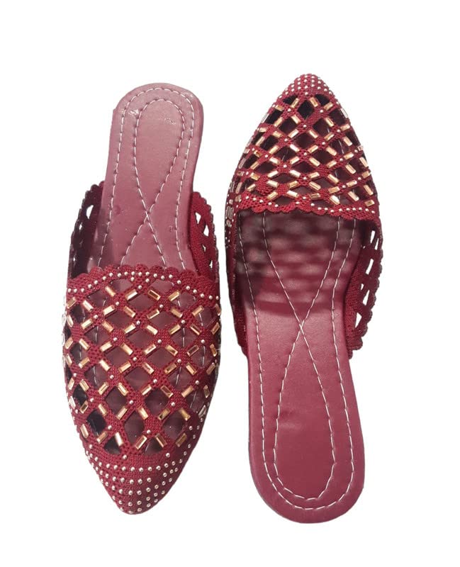 Grand Shopping Womens Stylish Lightweight Slipper & Golden Dotted Belly Design Slipper For Womens & Girls, 6 Size Maroon Color (B0BX483SPX) Amazon Price History, Amazon Price Tracker