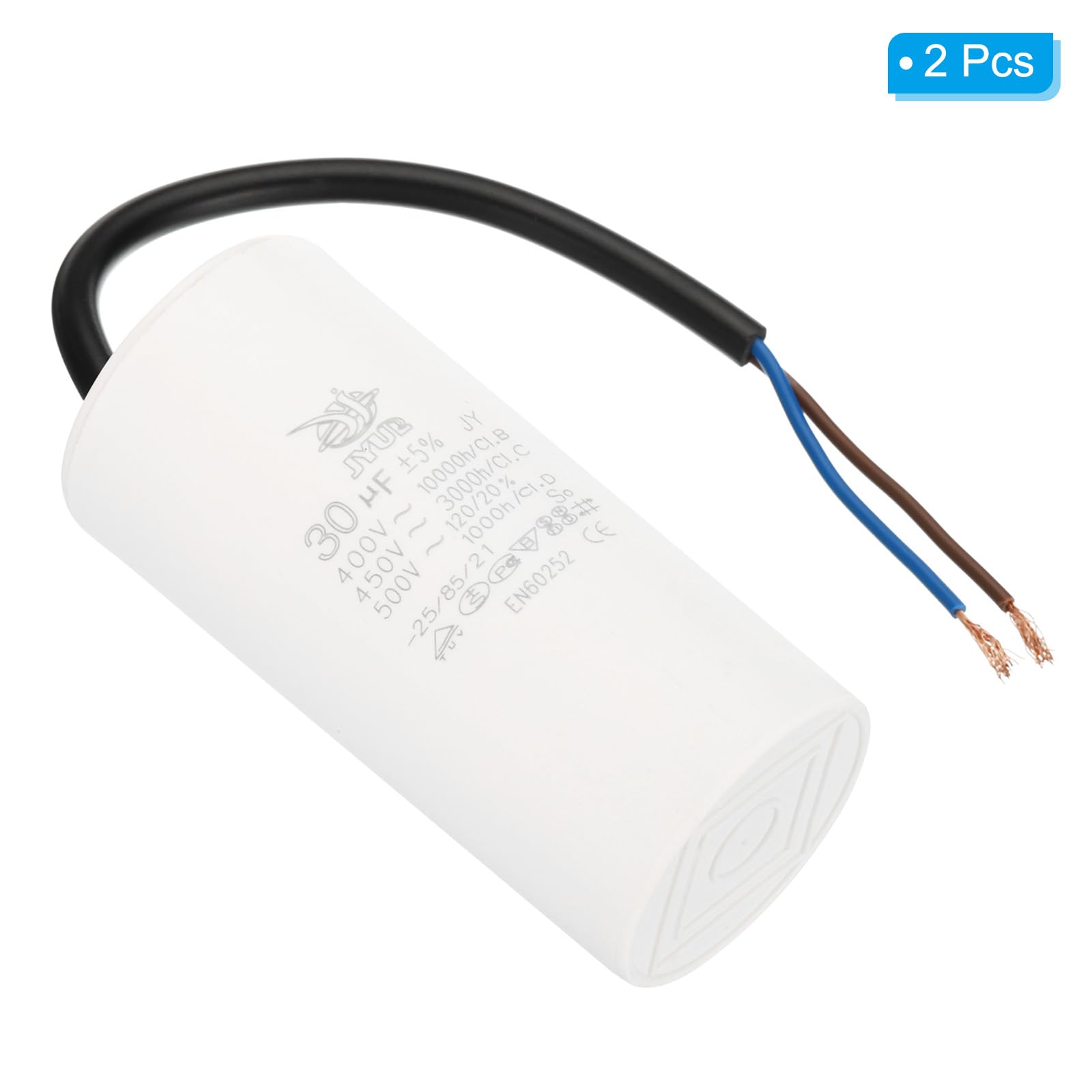 Condensateur Moteur 1,9 µF (microfarad) Avec Fils - Marque Ducati Energia - Neuf - Fabriqué En Roumanie