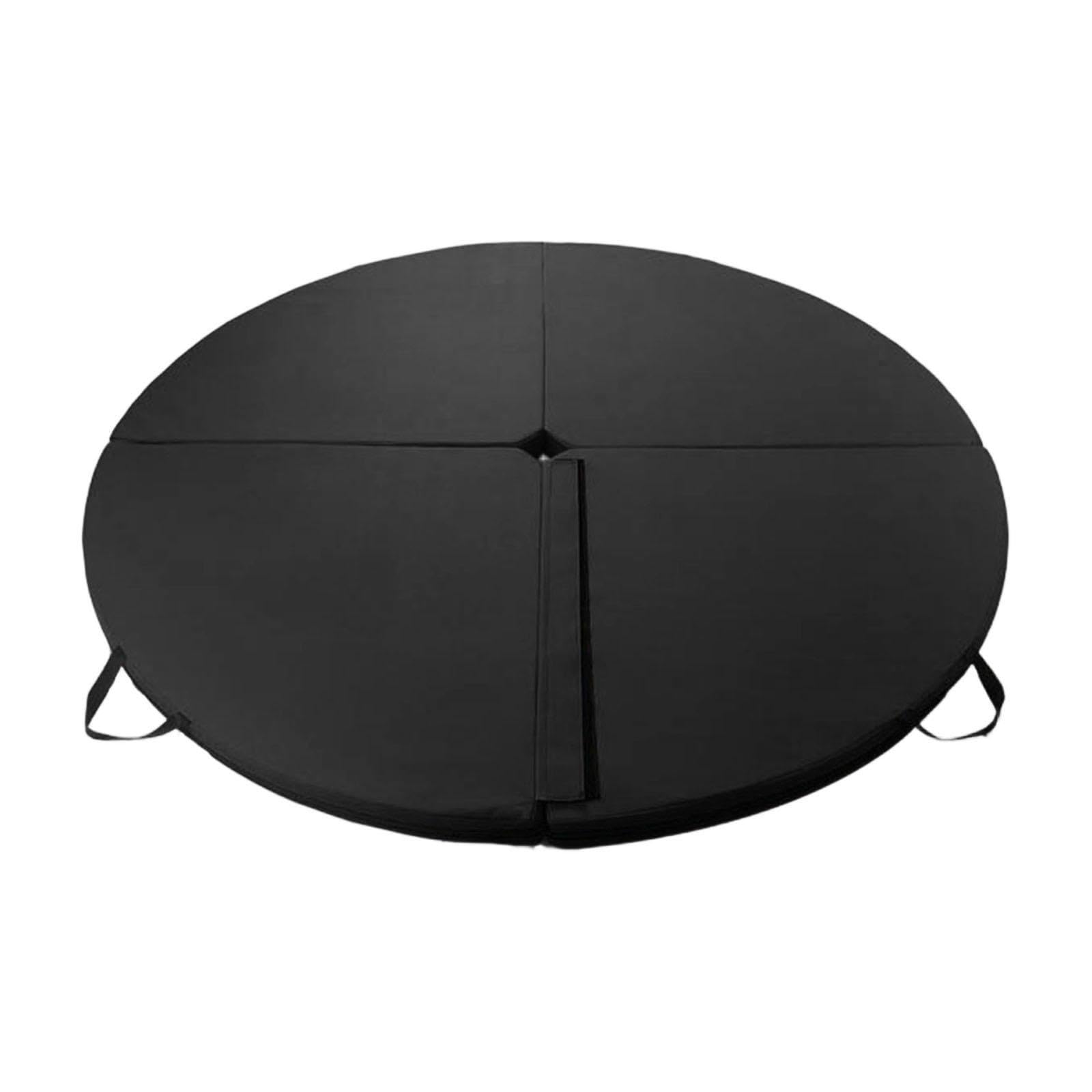 CALANDIS Folding Pole Dance Mat Round Gymnastics Equipment for Workout Fitness Studio Black | Mats & Non-Slip Towels | Yoga & Pilates | Fitness Running & Yoga | Sporting Goods-image-20