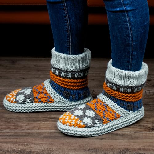 Image of cosyone1997 Slipper Socks for Women Warm Fuzzy Non Slip Soft Sole | Sherpa lining, padded sole, stretchy cuff and gripper dots for bedroom or lounging; gift-ready box, machine washable