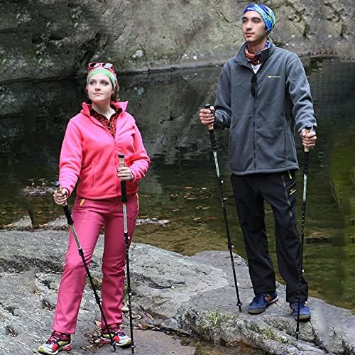 Carbon Trekking Poles Lightweight Trekking Poles with Outer Lock Suitable for Trail Running Hiking Mountaineering Walking Hiking and Other Outdoor Sports (Color : A02)