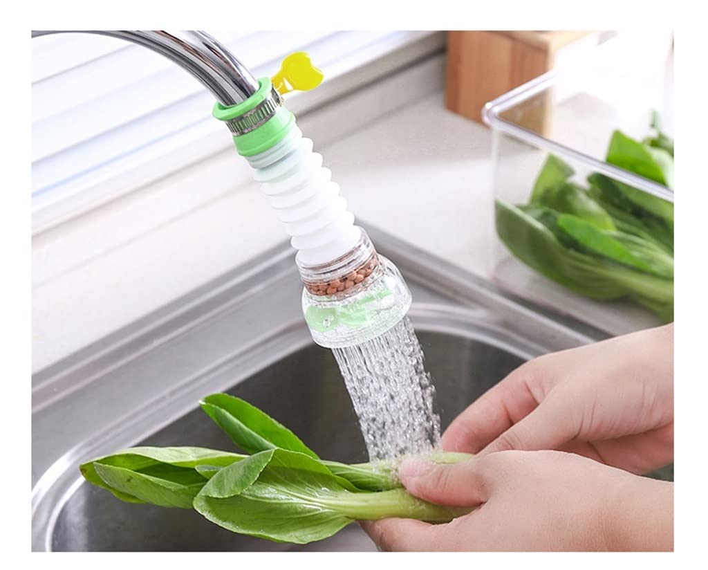 360 Grad verstellbare Wasserhahn-Verlängerung, Duscharmatur, Gadget, Wasserhahn-Verlängerung, Küche, Badzubehör (Argento)