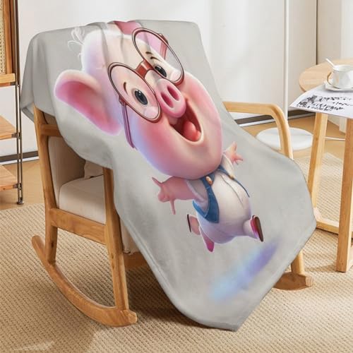 Manta de forro polar de cerdo de 150x200 cm para sofá 8