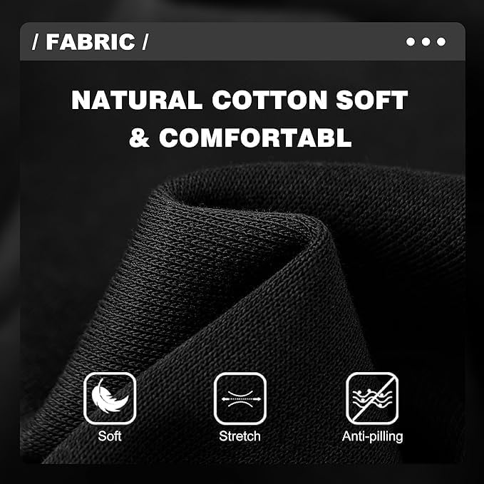 Men's Cotton Sweatpants Loose Fit Baggy Straight Leg Sweat Pants for Men Open Bottom Lounge Yoga Pants with Pockets - Image 5