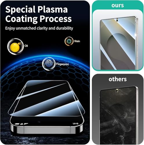 Image of SHILD HJ Privacy Tempered Glass for Samsung S25 Ultra 5G [100% FingerPrint Working /S-PEN Compatible ] 9H Glass Anti-Spy Screen Guard for Galaxy S25 Ultra