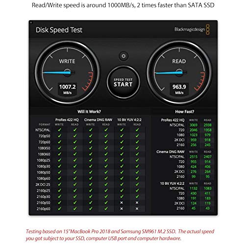 Caja Externa USB 3.1 para SSD M.2 NVMe 10Gbps miniatura 6