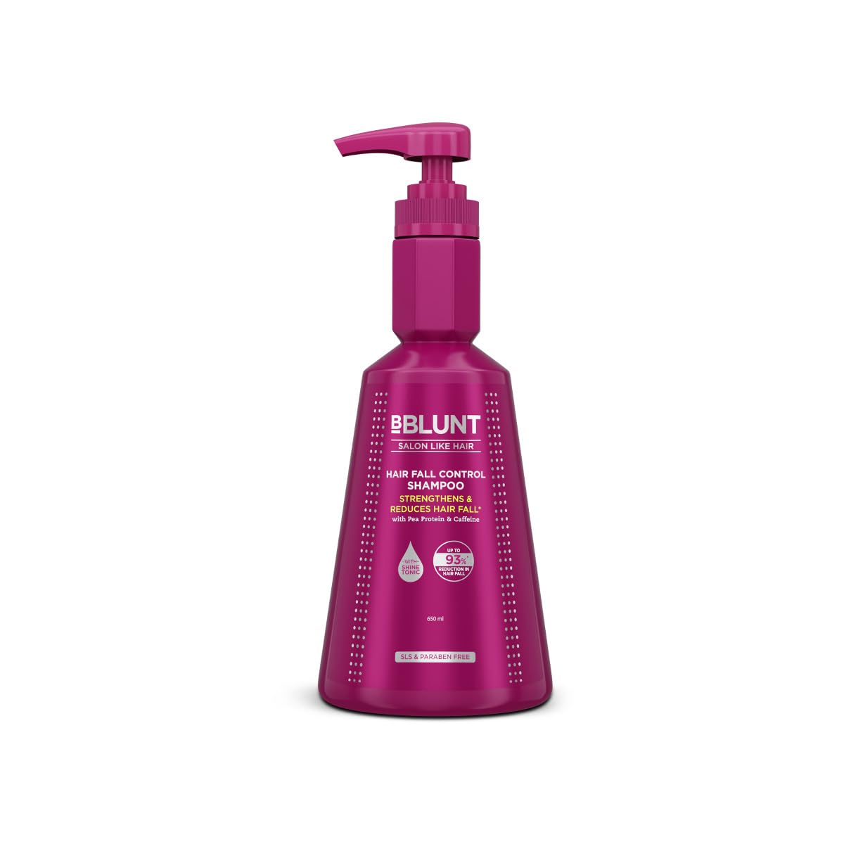BBLUNT Hair Fall Control Shampoo 650ml | Pea Protein & Caffeine | For Dry, Frizzy Hair | Reduces 93% Hair Breakage | Strengthens Weak Roots | No SLS, Paraben | Anti Hair Fall Shampoo for Men & Women-image-25