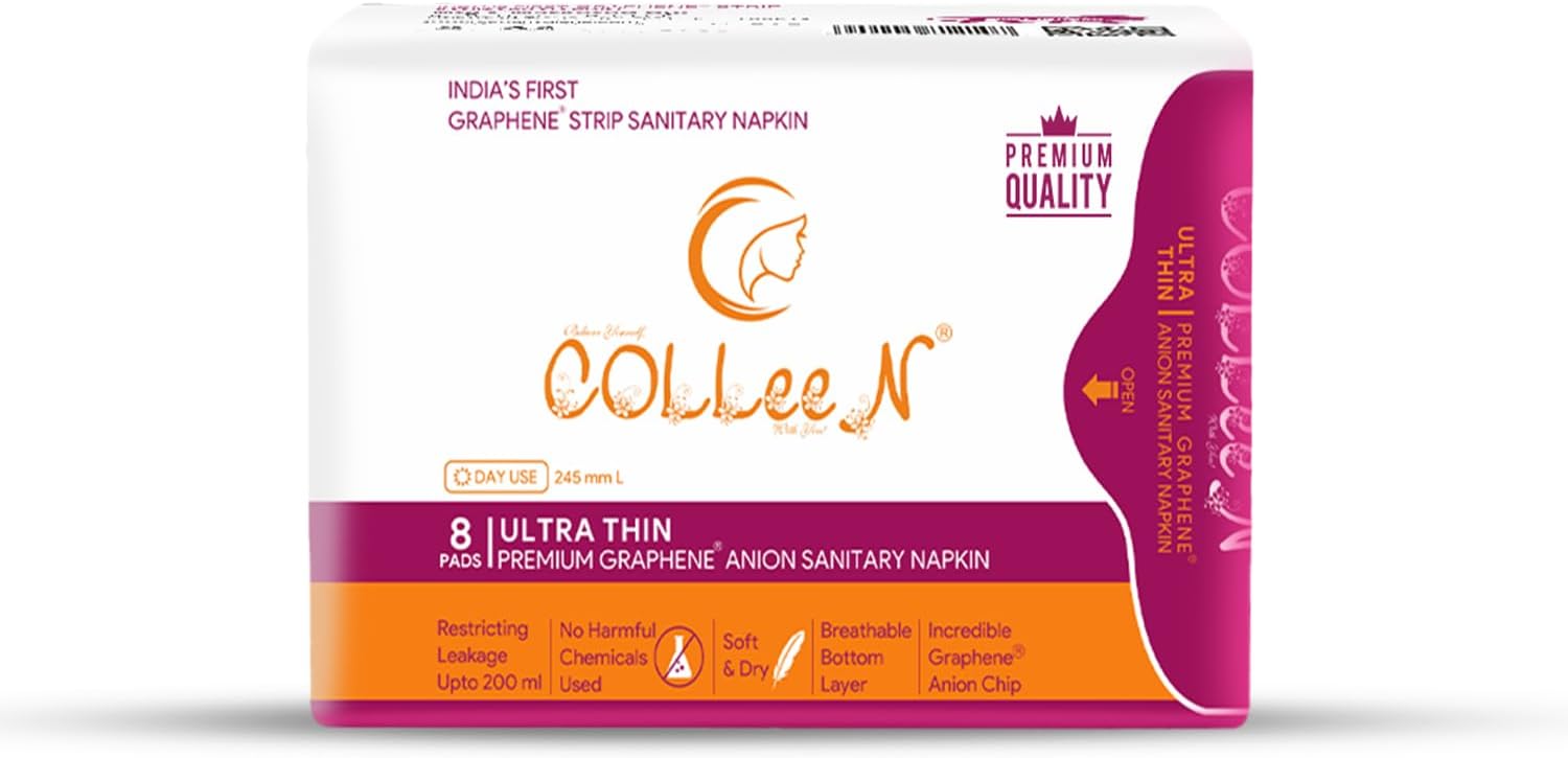 COLLEEN PREMIUM GRAPHENE ANION SANITARY NAPKINS (Large)