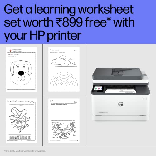 Image of HP LaserJet 3104fdw Duplex Printer: Print, Copy, Scan, Self Reset Dual Band WiFi with self heal, Ethernet, Fast Printing Upto 33ppm, Easy and Secure Setup