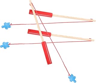 Abaodam 3 Peças De Ímãs Para Acessórios De Pesca Brinquedos De Madeira Brinquedos Interativos Varas De Pesca Compactas Adereços De Brinquedo De Pesca Suprimentos De Jogos Ferramenta