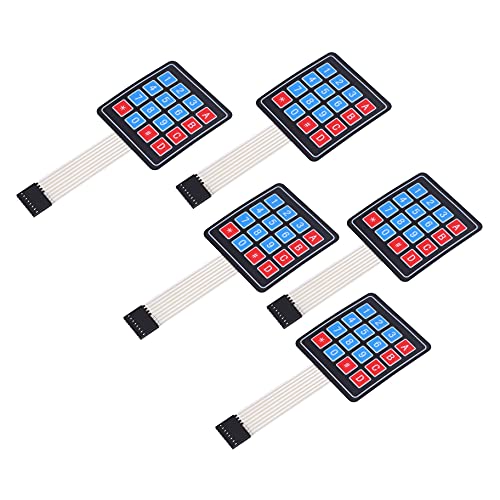 Songhe 4 x 4 Matrix Array Membrane Switch Keypad Keyboard 16 Key Matrix Array Membrane Switch Keypad Keyboard 4 x 4 Keypad Keyboard 16 Keypad Keyboard for Arduino 5PCS