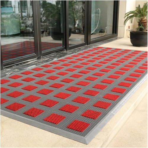 ���O�p�}�b�g ���@�\�h�A�}�b�g ����~�� �I�t�B�X�r�����ʌ��� �E�F���J�����O.Grey+red-162X237cm