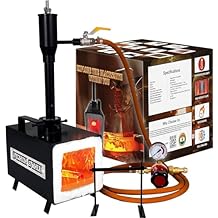 Simond Store - Single Burner Portable Metal Propane Forge - Blacksmith Forge - 2600F Rated, Ideal for Knife Making & Heat Treatment