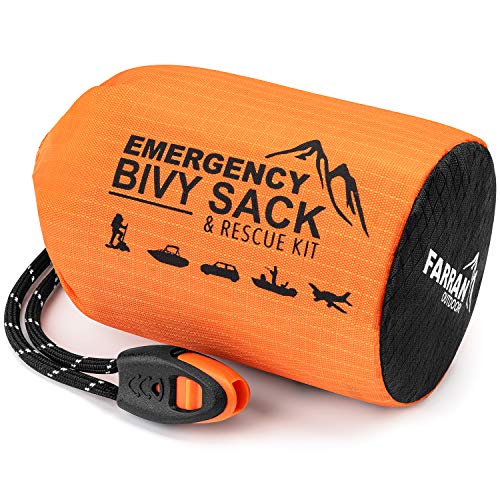 Emergency Sleeping Bag Bivy Sack Rescue Kit Compact Lightweight Multi-Functional Durable Mylar Shelter