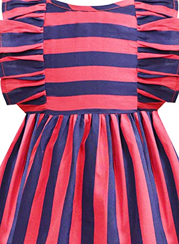 Image of A.T.U.N. (ALL THINGS UBER NICE) Girls Cotton Skater Knee Length Casual Dress | Sleeveless Printed Dress
