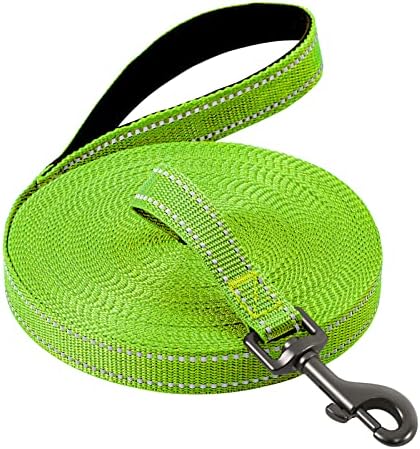 Demigreat Schleppleine , 3m / 5m / 10m / 15m / 20m Robuste Lange Hundeleine Reflektierend Trainingsleine mit Gepolsterter Griff und handschlaufe, Ausbildungsleine für Kleine bis Gr
