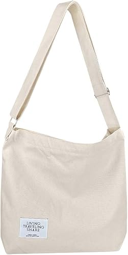 Miniatura 19 de Bolsa de lona con diseño de bolsillo externo, aspecto elegante, correa de hombro ajustable