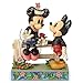 Enesco Disney Traditions by Jim Shore Mickey and Minnie Fence Figurine, 6.6 Inch, Multicolor