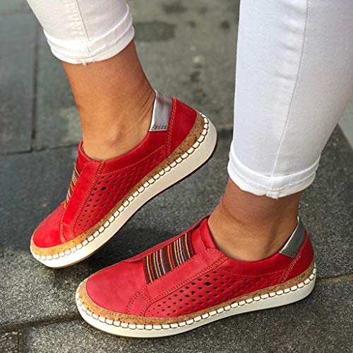 Yeyamei Platform Sneakers for Women Fashion Women's Air Cushion Breathable Knit Walking Running Sneakers