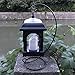 Produktbild Bonheur Solar Außenpatio Schaukel Kerze Laterne Candle Light Solar Hängeleuchten (Farbe: Schwarz) (Color : Black 2)