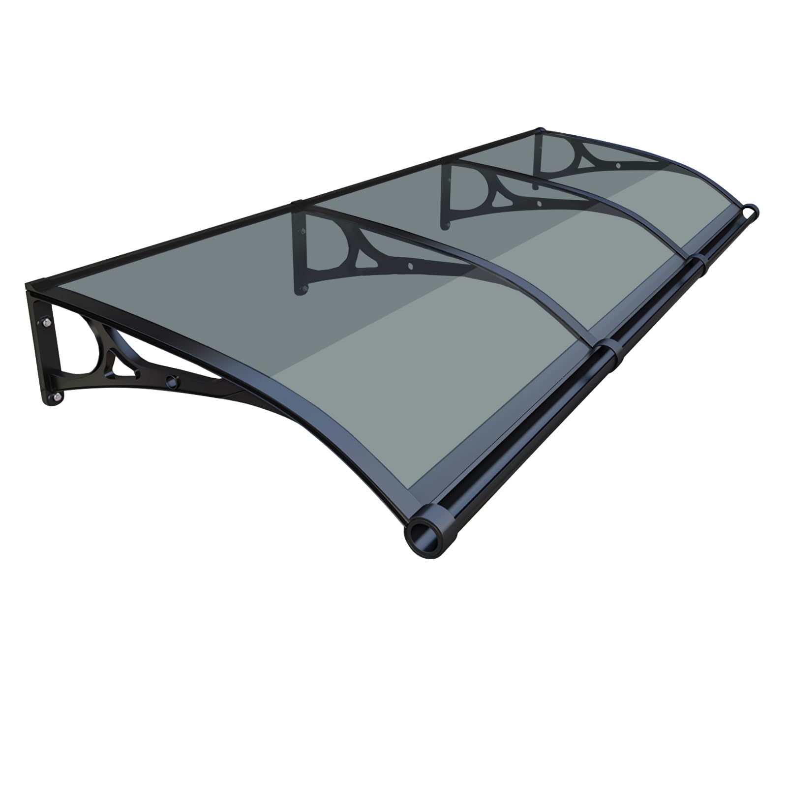 HIAPES Awning for Door Entrance, Awnings for Doors, Window Awnings Exterior Polycarbonate Cover Outdoor Front Door Patio UV/Rain/Snow Protection, Door Awnings Exterior for Porch/Patio/Deck