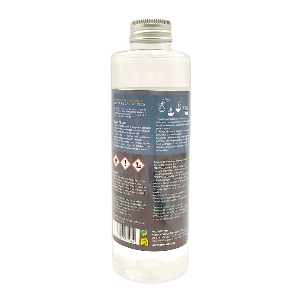 Pack Ahorro Lámpara Catalítica Drops Orange + Fragancia Aroma Mountain Mint 500ml. Elimina Malos olores e impurezas, perfuma y Limpia.