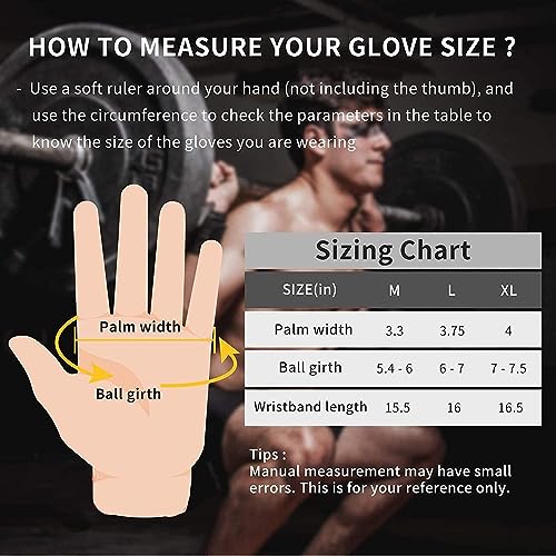 Image of Weight Lifting Workout Gloves with Built-in Wrist Wraps for Men and Women - Great for Gym Fitness, Cross Training, Hand Support & Weightlifting. (X-Large, Black)
