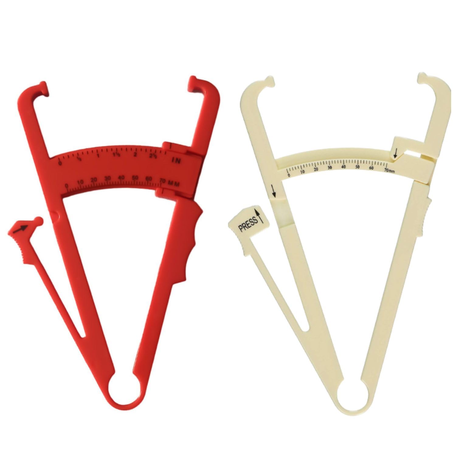 Body Fat Caliper,skinfold Body Fat Analyzer Pack Of 2 (Red and Cream)-image-28