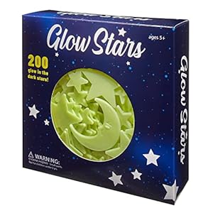 Green Sky Deluxe 200 Count Glow Stars; Glow in The Dark Stars for Ceiling, Ceiling Stars, Glowing Stars for Ceiling…