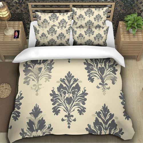 Housse de couette florale bohème en microfibre premium douce 200x200