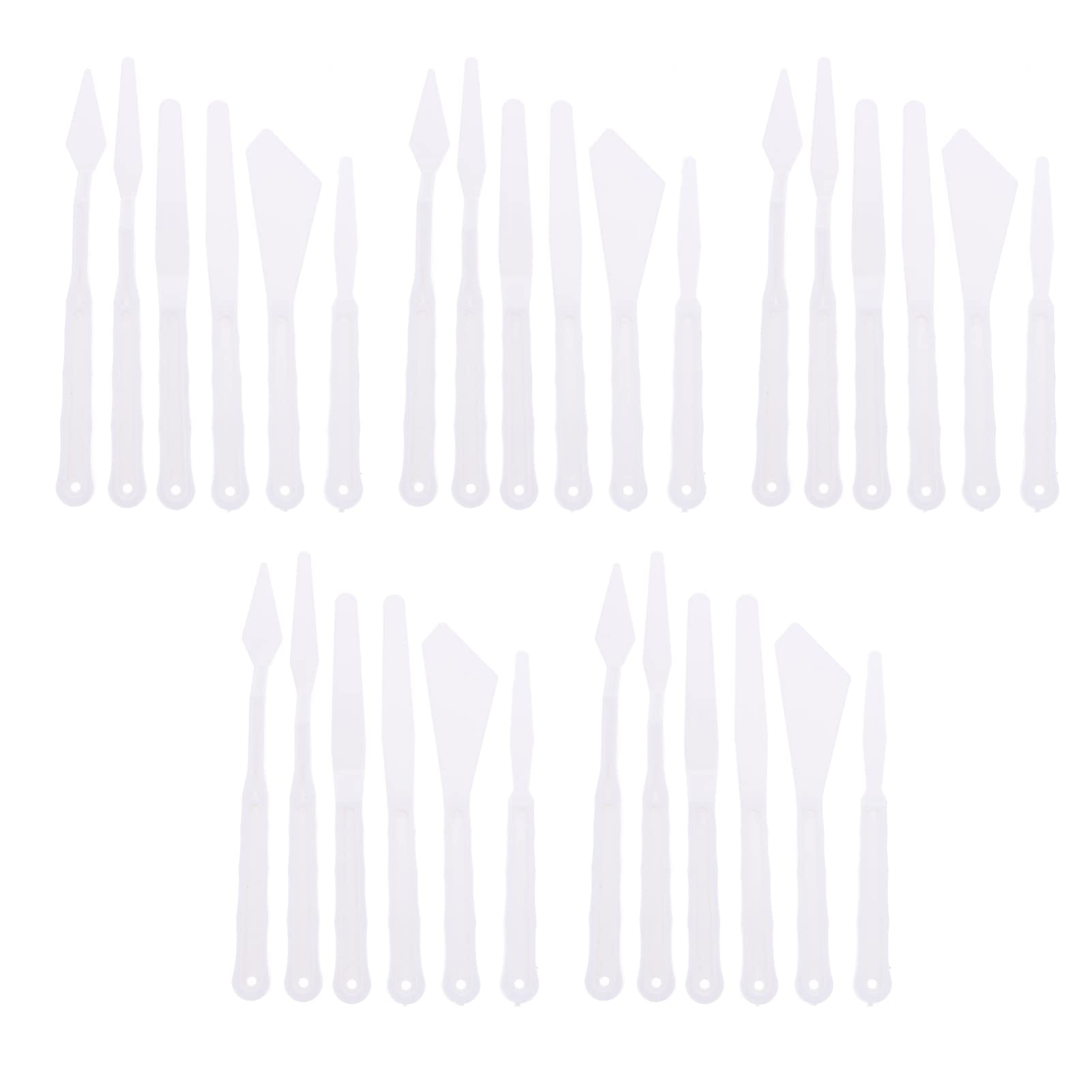 Angoily Portable Oil Painting Spatula 30pcs Palette Knife Set Bulk Painting Knife for Artists and Hobbyists