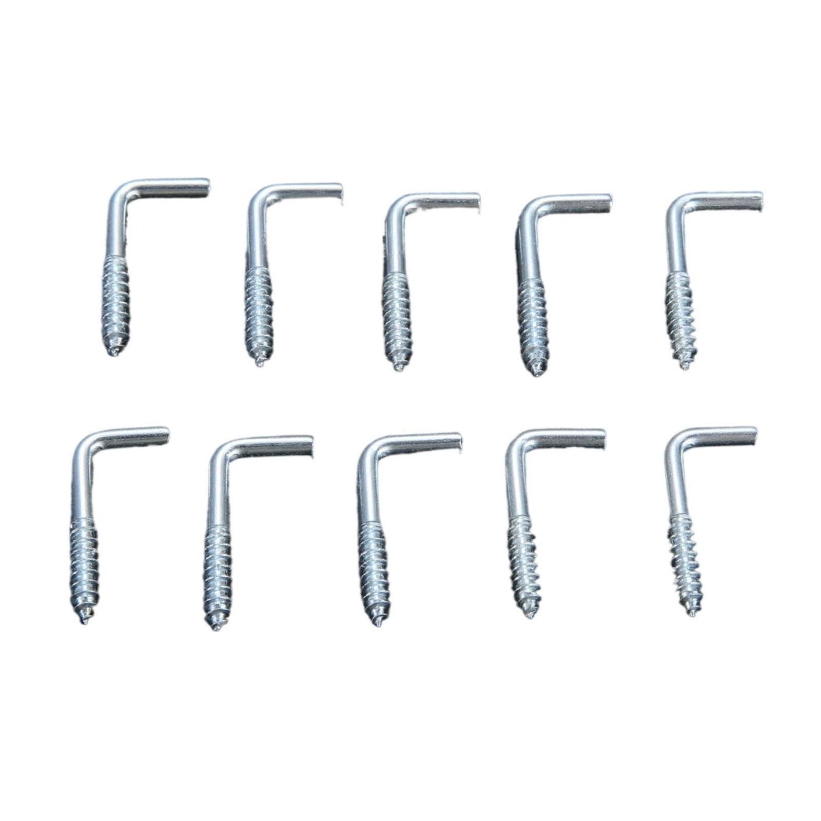 Haki sufitowe w kształcie litery L, 5, 10, 20 szt., kwadratowe, zagięte, haki, 7-kształtne, srebrne, 20-40 mm, do montażu ściennego(3.0 * 13 * 30mm 10pcs)