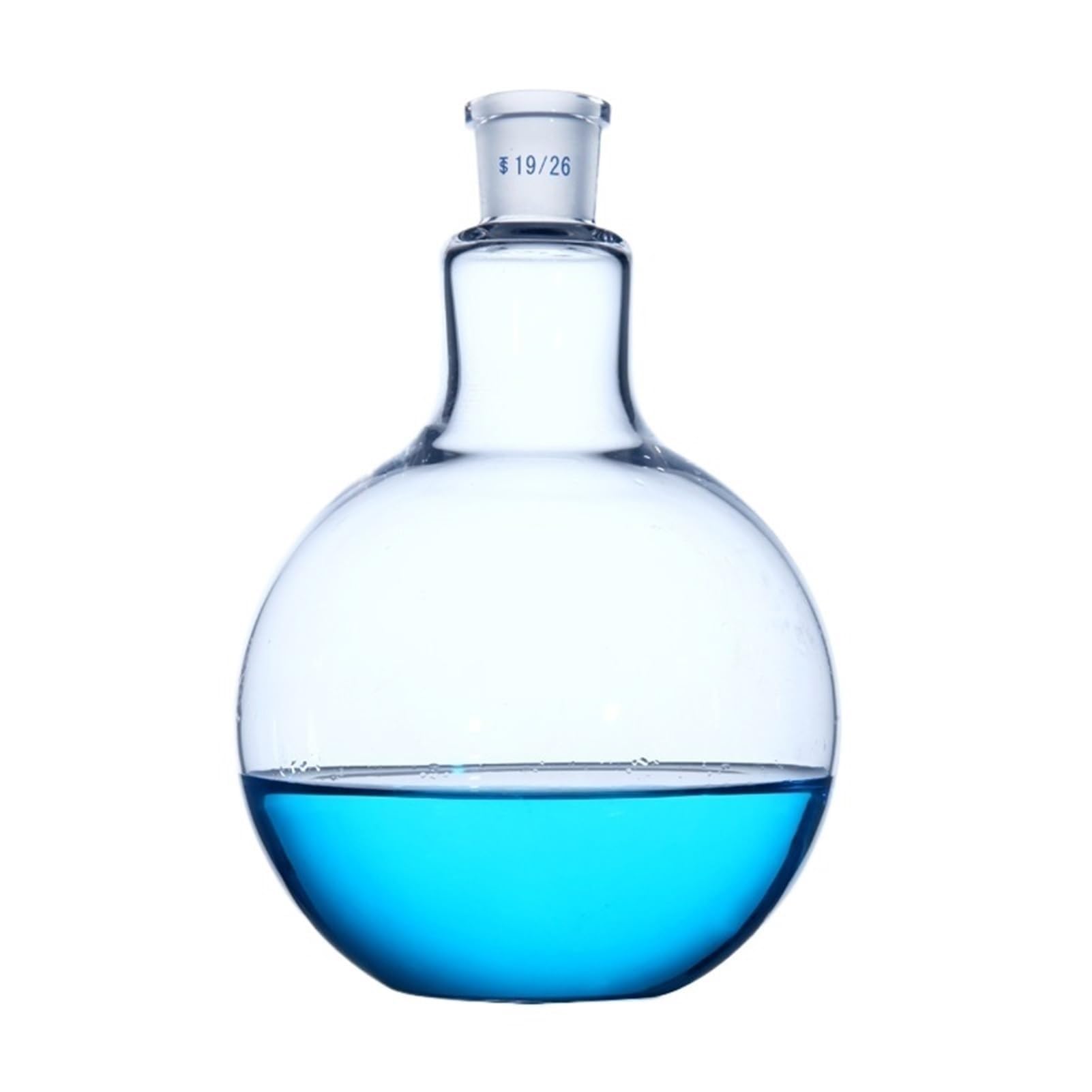 Borosilikat-Messkolben, Einzelportkolben mit flachem Boden, Dickes Borosilikatglas, hohe Temperaturbeständigkeit, Standardkolben for Labor(1000ml Caliber 24mm)