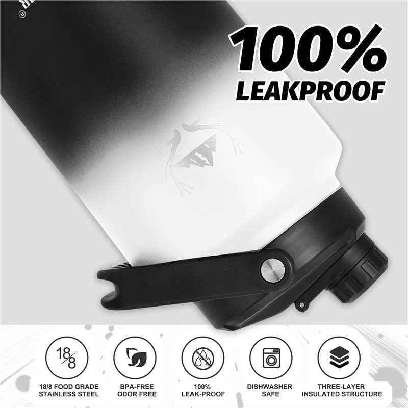 NATURE PIONEOR 1 Gallon Insulated Water Bottle - Double Vacuum Stainless Steel 128 oz Water Bottle with Holder/Carrier, Wide Mouth 1 gallon Water Jug for Outdoor Sports, Hiking, Camping, Gym - Image 7