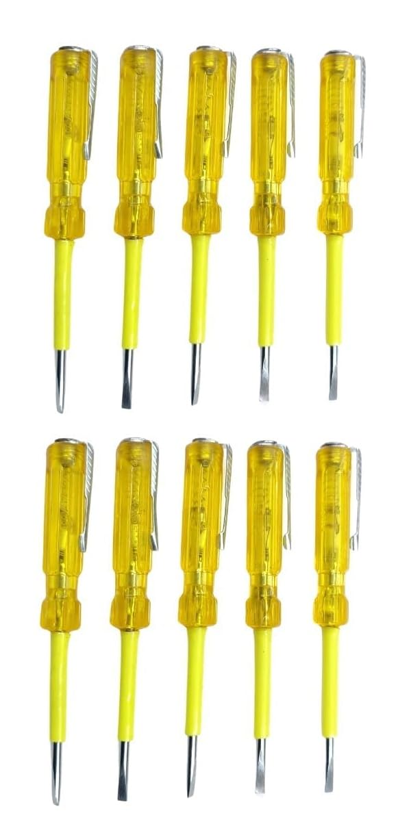 10 pcs Durable Metal Lineman Tester Screwdriver (Pack of 10)-image-20