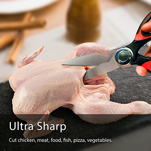 Image of Kitchen Scissors 2 Pack Shears All Purpose Heavy Duty Sharp for Food
