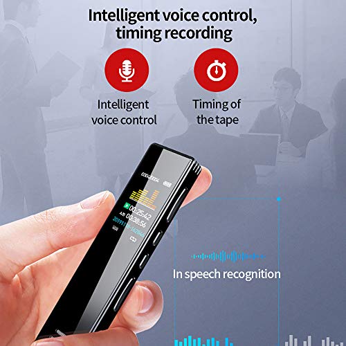 16 GB Digitale Spraakrecorder, Fuobecie Usb Professionele Dictafoon Spraakgestuurde Recorder Met Mp3-speler, Audiorecorder Stereo Hd-opname Voor Lezingen Meeting Class - Image 3