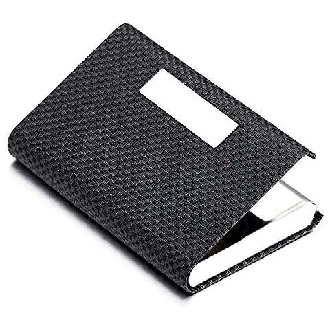 Leather Metal Card Case Business Card Name Card Holder, Credit Card ID Card Case Cover