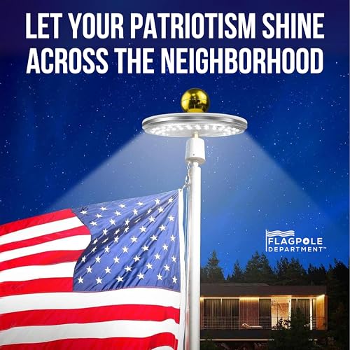 Flagpole Department SOLARLIGHT-48LED-SILVER Ultra Bright Solar Flag Pole Light thumb #5