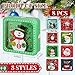 Tioncy 8 Pcs Christmas Cookie Tins with Lids Large Cookie Boxes Metal Empty Tins Santa Tinplate Xmas Gift Box for Christmas Holiday Candies Treats Storage Container (Classic)