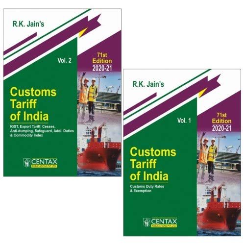 Customs Tariff of India (Customs Duty Rates & Exemptions) Vol. 1 & 2
