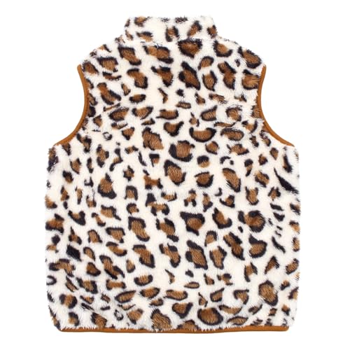 Image of JESKIDS Girls' Boys Sherpa Fleece Vest Outwear Lightweight Solid Color Cute Jacket with Pockets 2-11 Years
