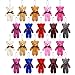 20 Pcs Mini Ours en Peluche Jouet 4,7 Pouces en Peluche Petit Ours Articulé Ours en Peluche Doux Miniature Ours en Peluche Poupée pour DIY De Noël Anniversaire Porte-clés, 10 Couleurs