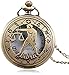 Produktbild DSHUJC Taschenuhr Retro Taschenuhr Zodiac Constellation Stilvolle Waage Moderne Steampunk Hohlkette Männer Frauen