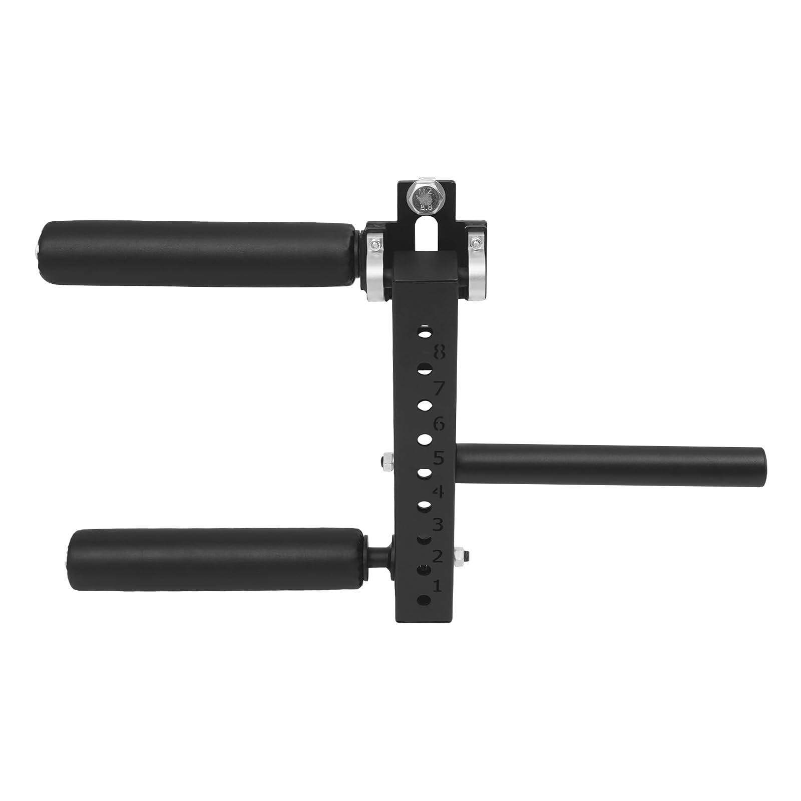 Beinstrecker Beinbeuger Rack Aufsatz 120kg 50mm Stahl Höhenverstellbar | 8-stufig verstellbares Beintrainings-Zubehör aus Q235 Kohlenstoffstahl für effektives Home Gym Krafttraining.