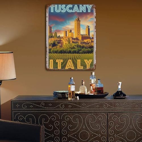 Décoration murale vintage fer italien durable en format moderne 40x30